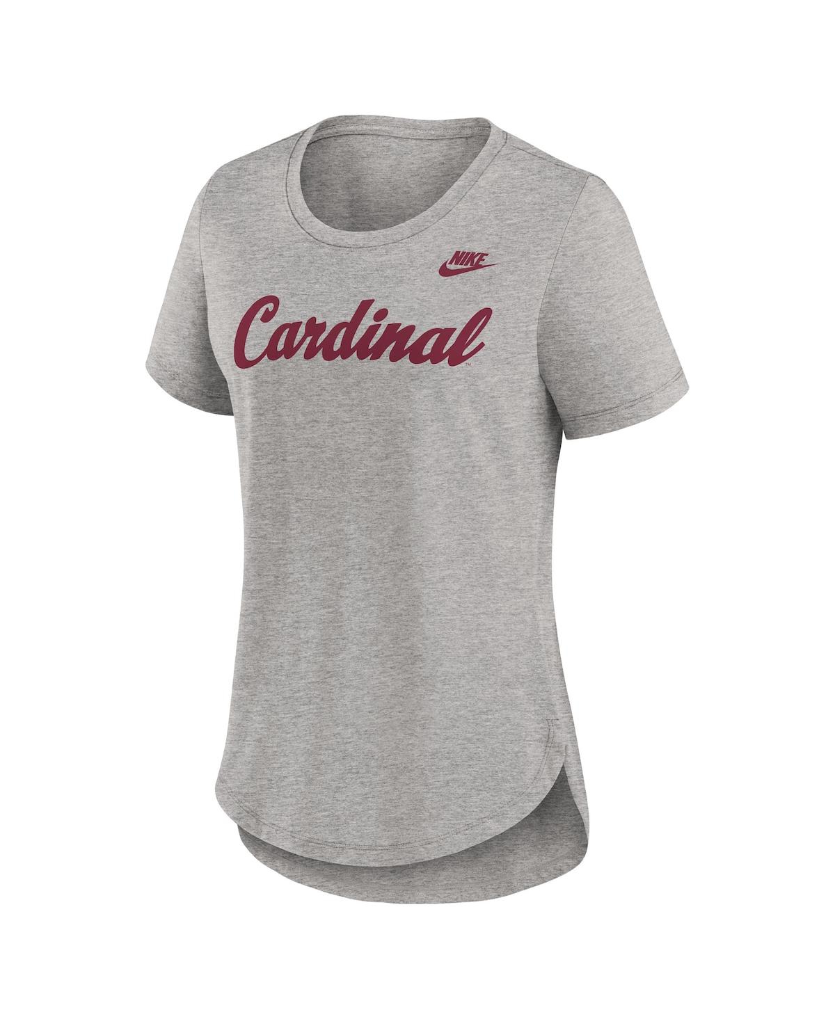 Nike Heather Gray Stanford Cardinal Legacy Tri-blend T-shirt In Gray