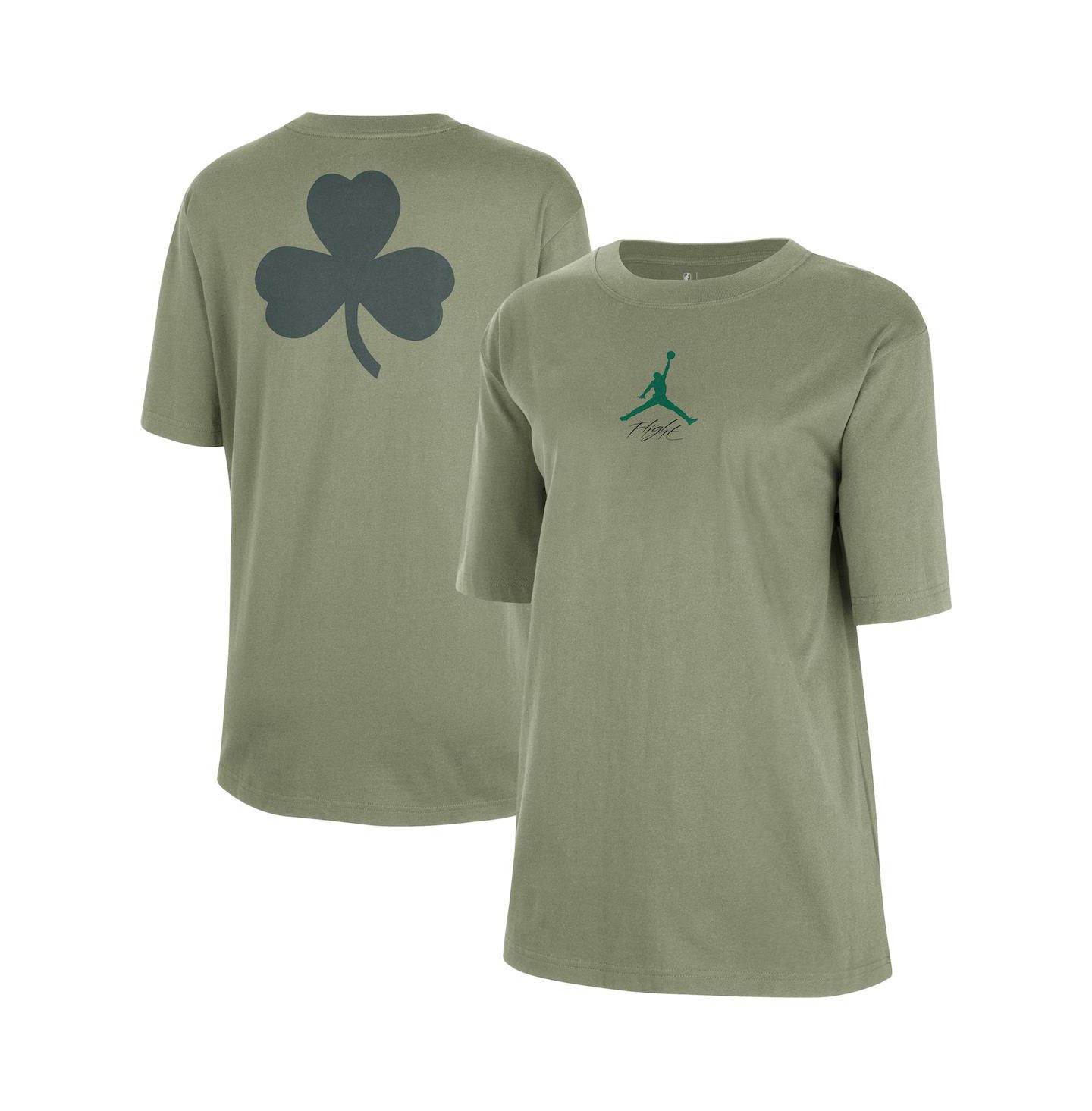 Женская футболка Jordan Green Boston Celtics Courtside Statement Edition Boyfriend — фото 1