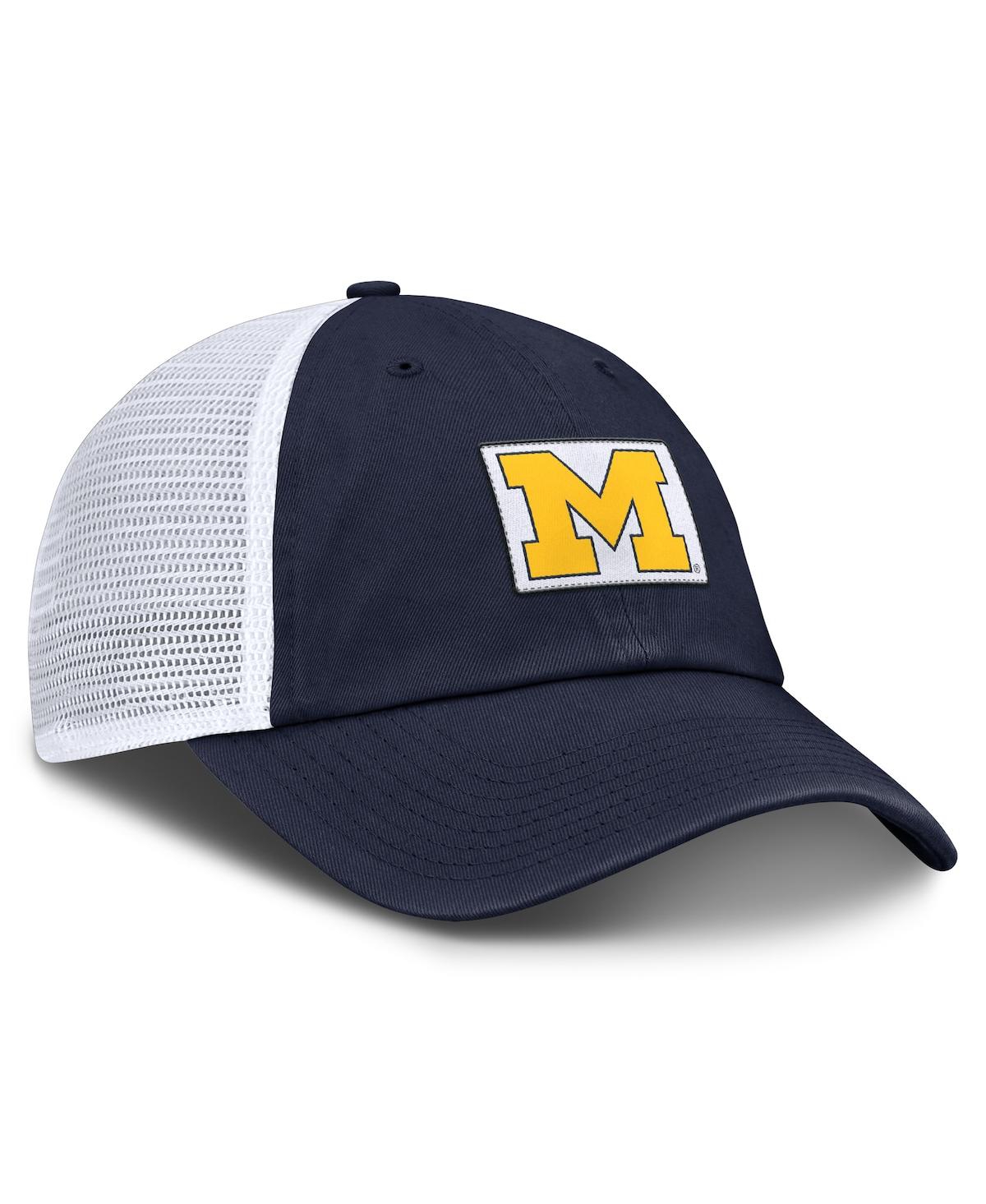 Jordan Men's Navy/white Michigan Wolverines Primetime Club Trucker Adjustable Hat