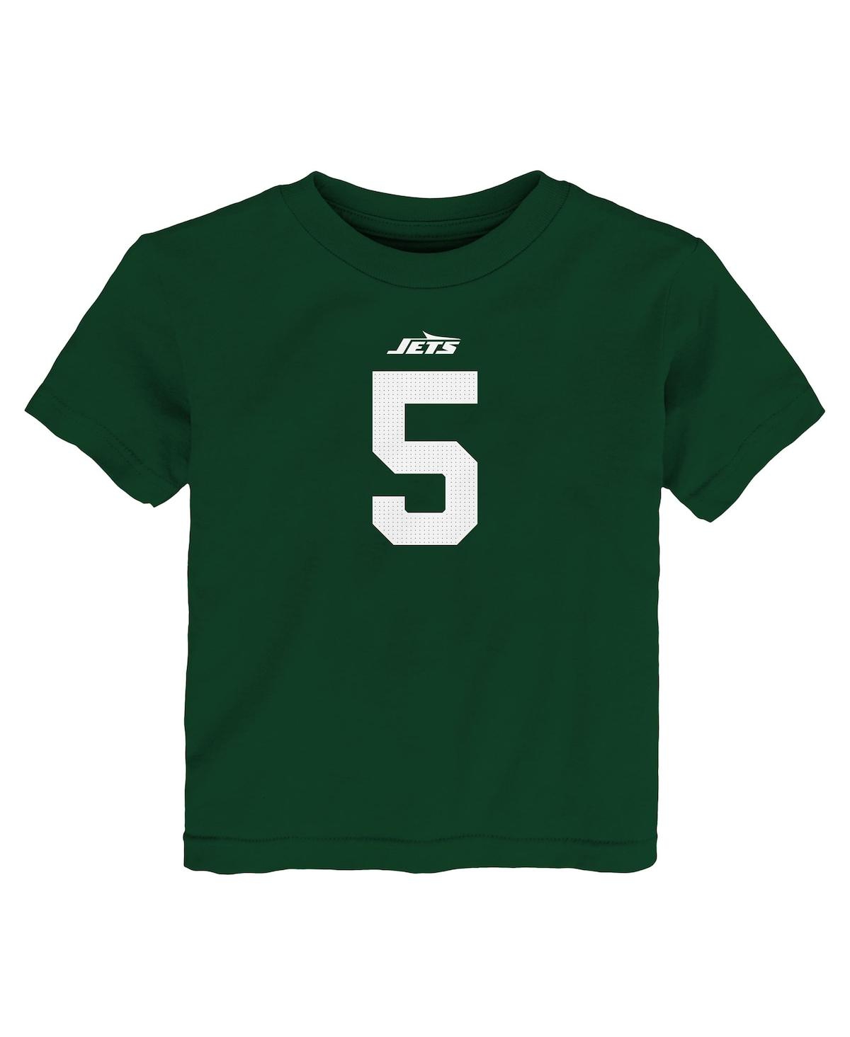 Nike Toddler Garrett Wilson Green New York Jets Player Name Number T-shirt