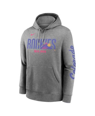 Men's Heather Gray Colorado Rockies 2025 City Connect French Terry Club Fleece Pullover Hoodie