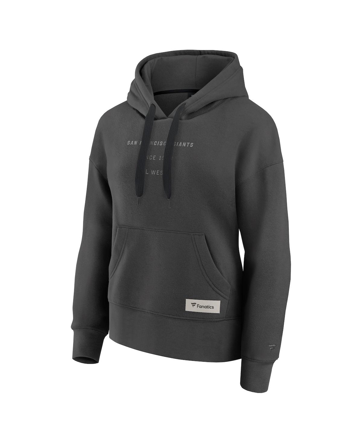 Fanatics Women's Charcoal San Diego Padres Elements Future Ground Subtle Tonal Pullover Hoodie In Black