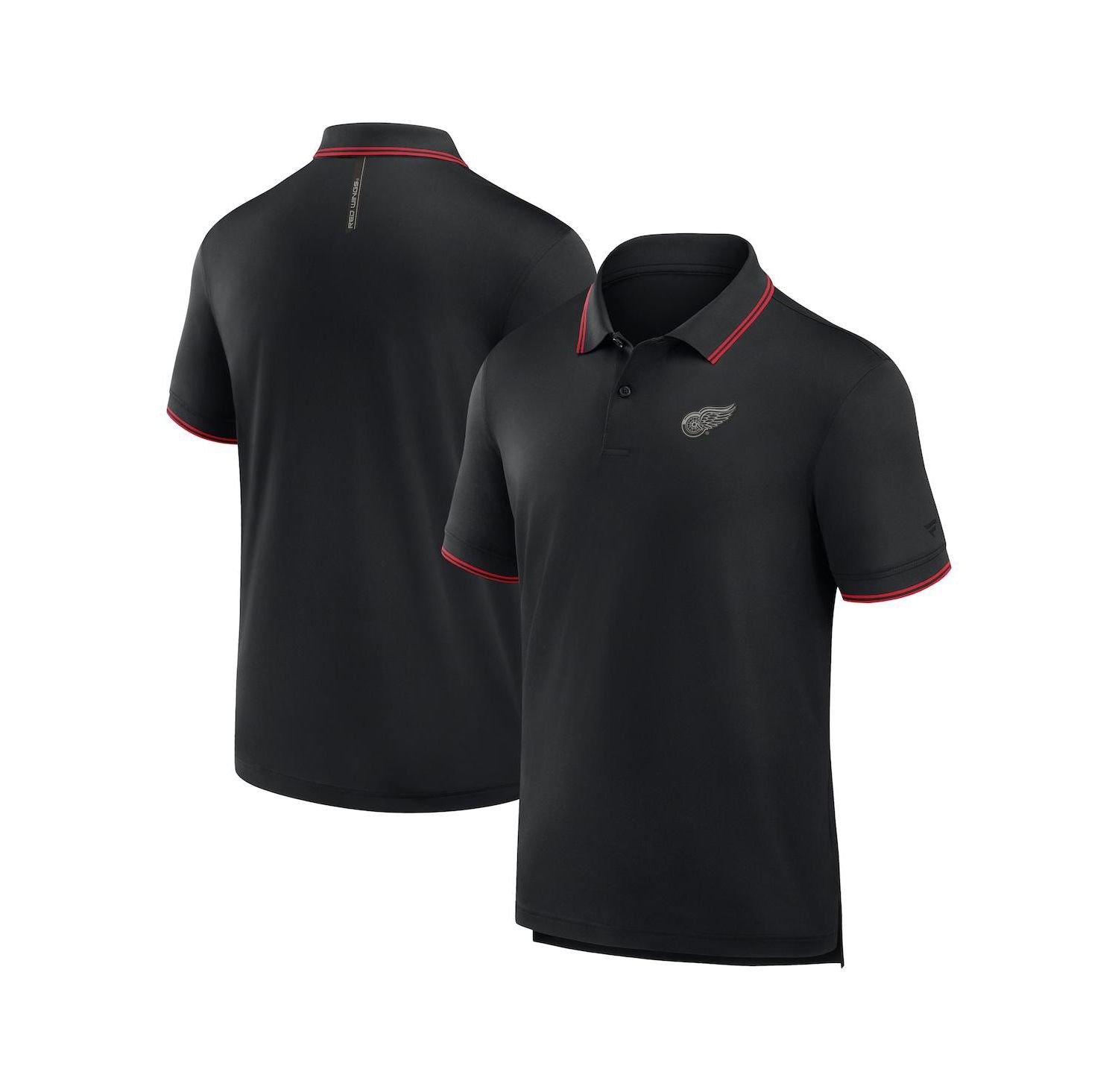 Men's Black Detroit Red Wings Front Office Move Mono Polo Shirt