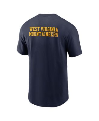 Men's Navy West Virginia Mountaineers 2-Hit Stacked T-Shirt