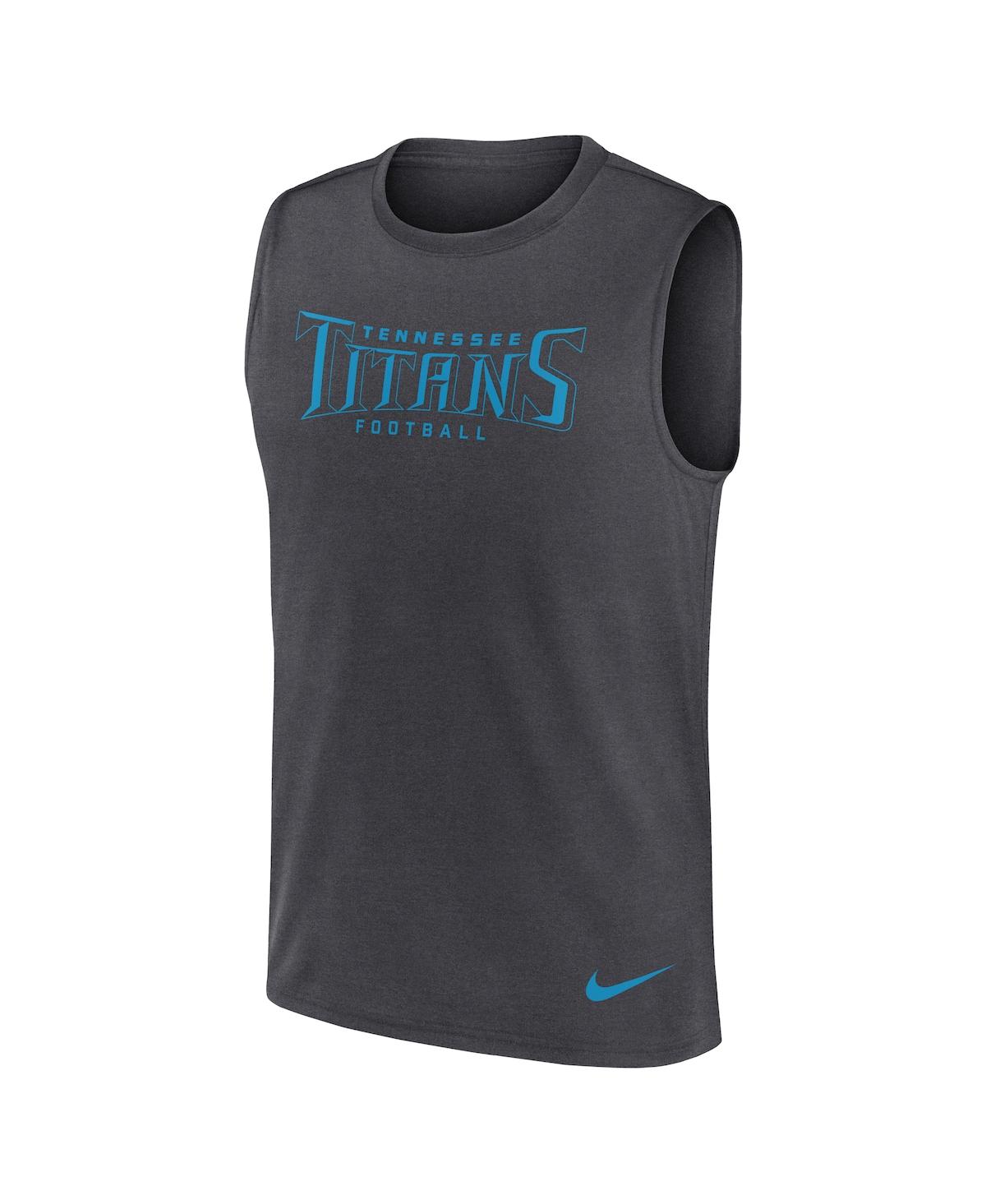 Nike Men's Charcoal Tennessee Titans Primetime Legend Performance Muscle Tank Top In Black