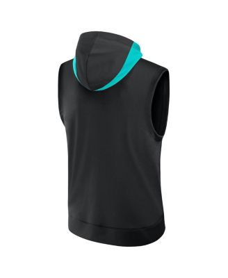 Men's Black Miami Marlins 2025 City Connect Authentic Collection Sleeveless Performance Pullover Hoodie