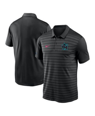 Nike - Men's Black Miami Marlins 2025 City Connect Authentic Collection Victory Performance Polo Shirt