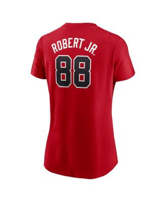 Women's Luis Robert Jr. Red Chicago White Sox 2025 City Connect Fuse Name Number T-Shirt