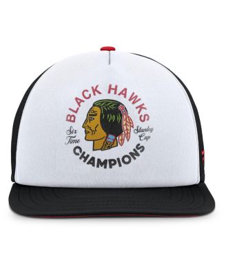 Men's White/Black Chicago Blackhawks Decades Collection Foam Front Snapback Hat