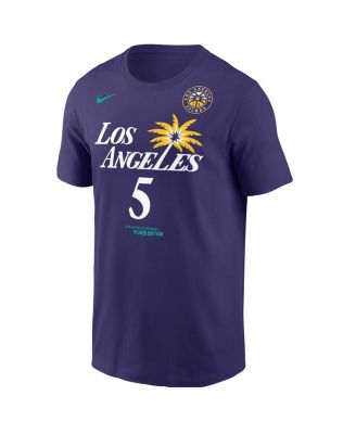 Men's Dearica Hamby Purple Los Angeles Sparks Explorer Edition Name Number T-Shirt