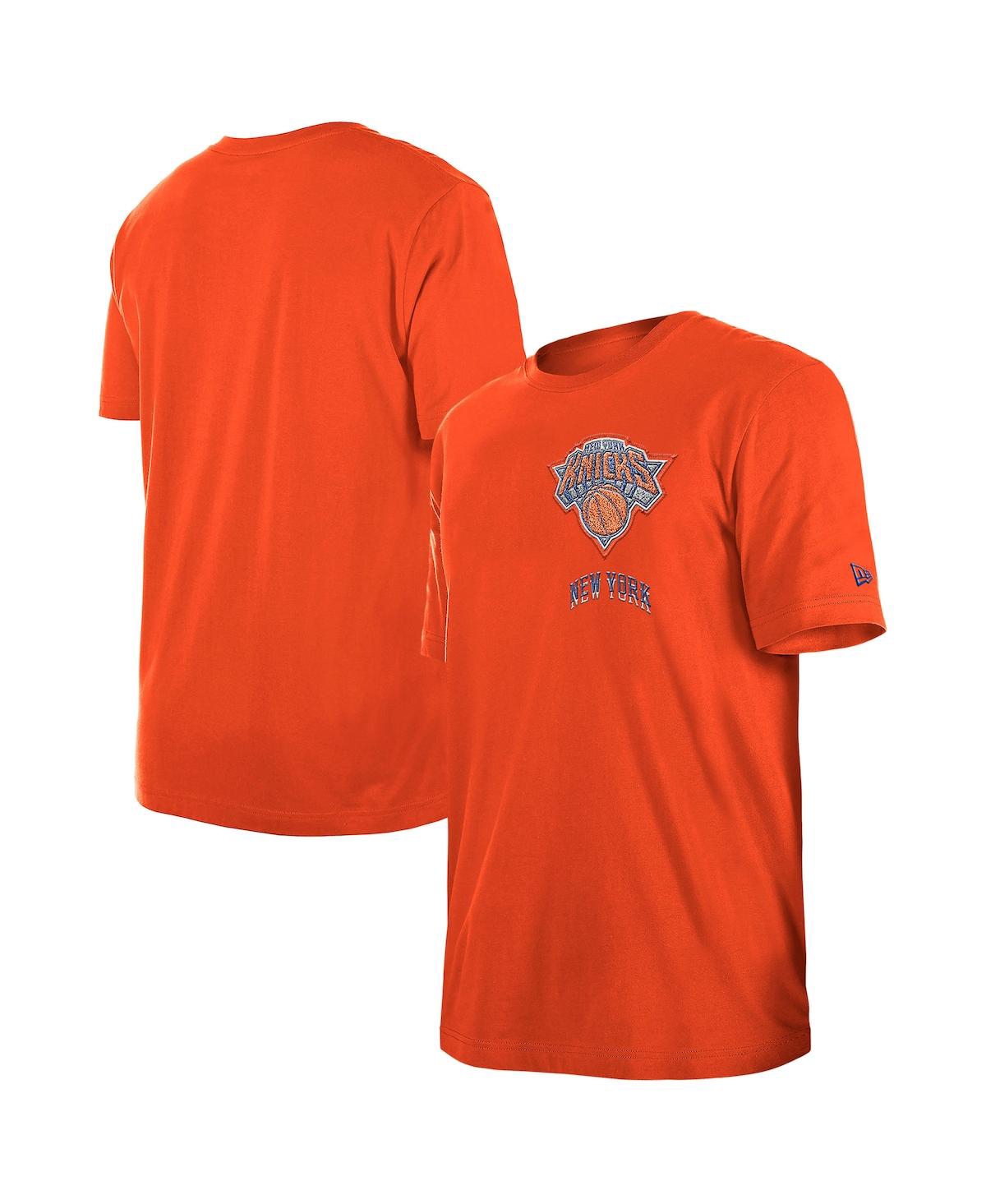 Men's Orange New York Knicks 2024/25 City Edition Chenille Heavyweight T-Shirt - Orange