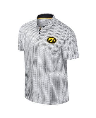 Men's Black Iowa Hawkeyes Big Tall Marty Rival Polo Shirt