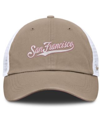 Men's and Women's Khaki/White San Francisco Giants Club Trucker Adjustable Hat