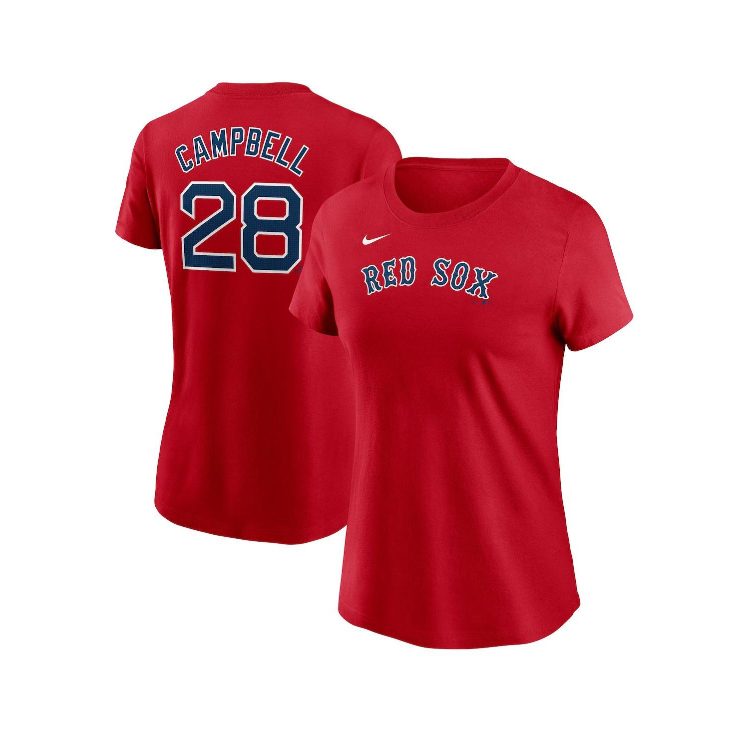 Women's Kristian Campbell Red Boston Red Sox Fuse Name & Number T-Shirt