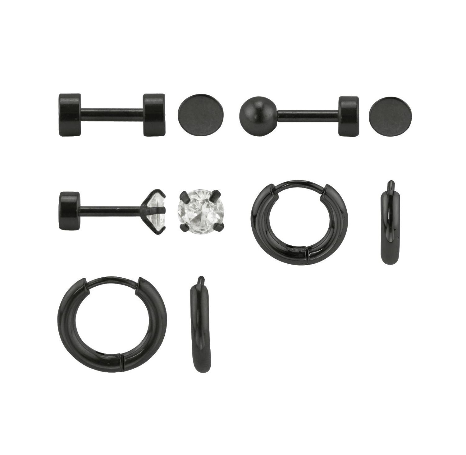 Stainless Steel Earrings: Hoops and Studs