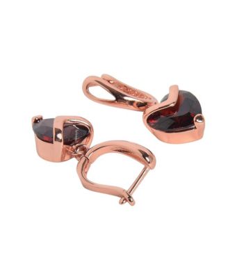 Crystal-Heart Hoop Earrings