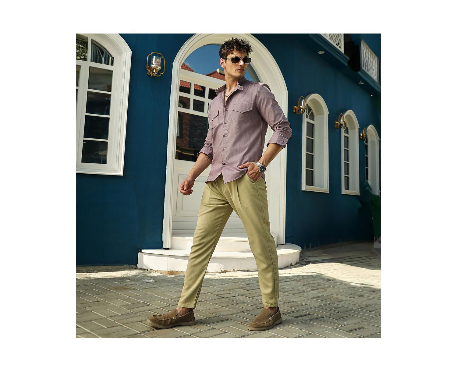 Men's Lime Green Chino Trousers