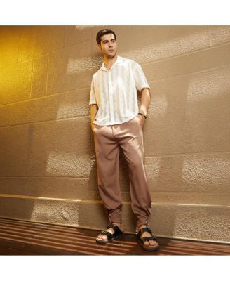 Men's Tan Brown Panelled Gurkha Trousers