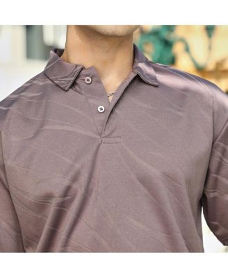 Men's Pastel Purple Scratch-Tactile Polo T-Shirt