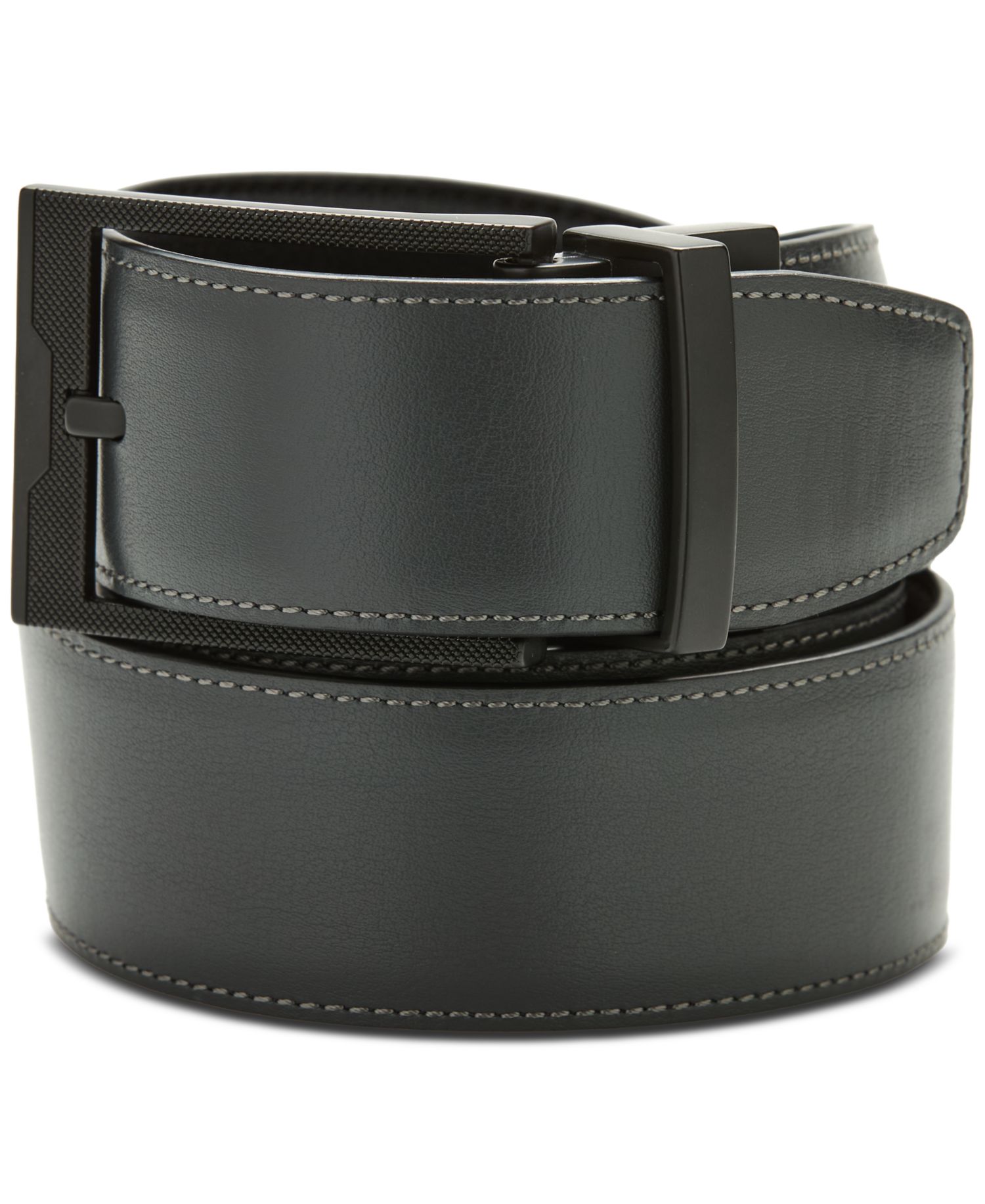 Men's Black Leather Stanely Belt