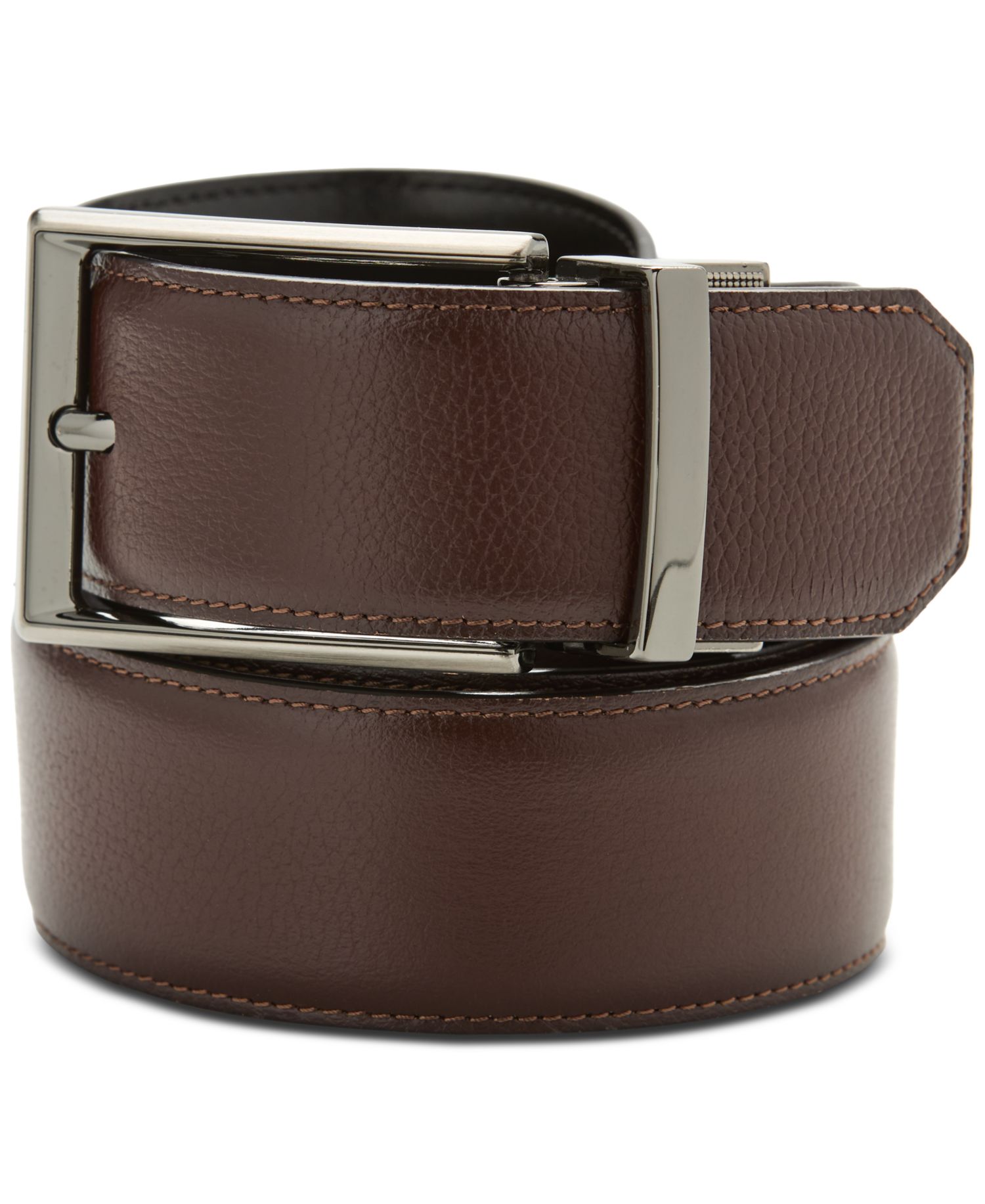 Men's Leather Double-Stitch Belt