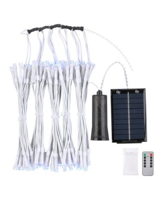 Solar String Light Fit 6-Rib 7/8/9 Ft Outdoor Patio Umbrella 96 LED Cold White
