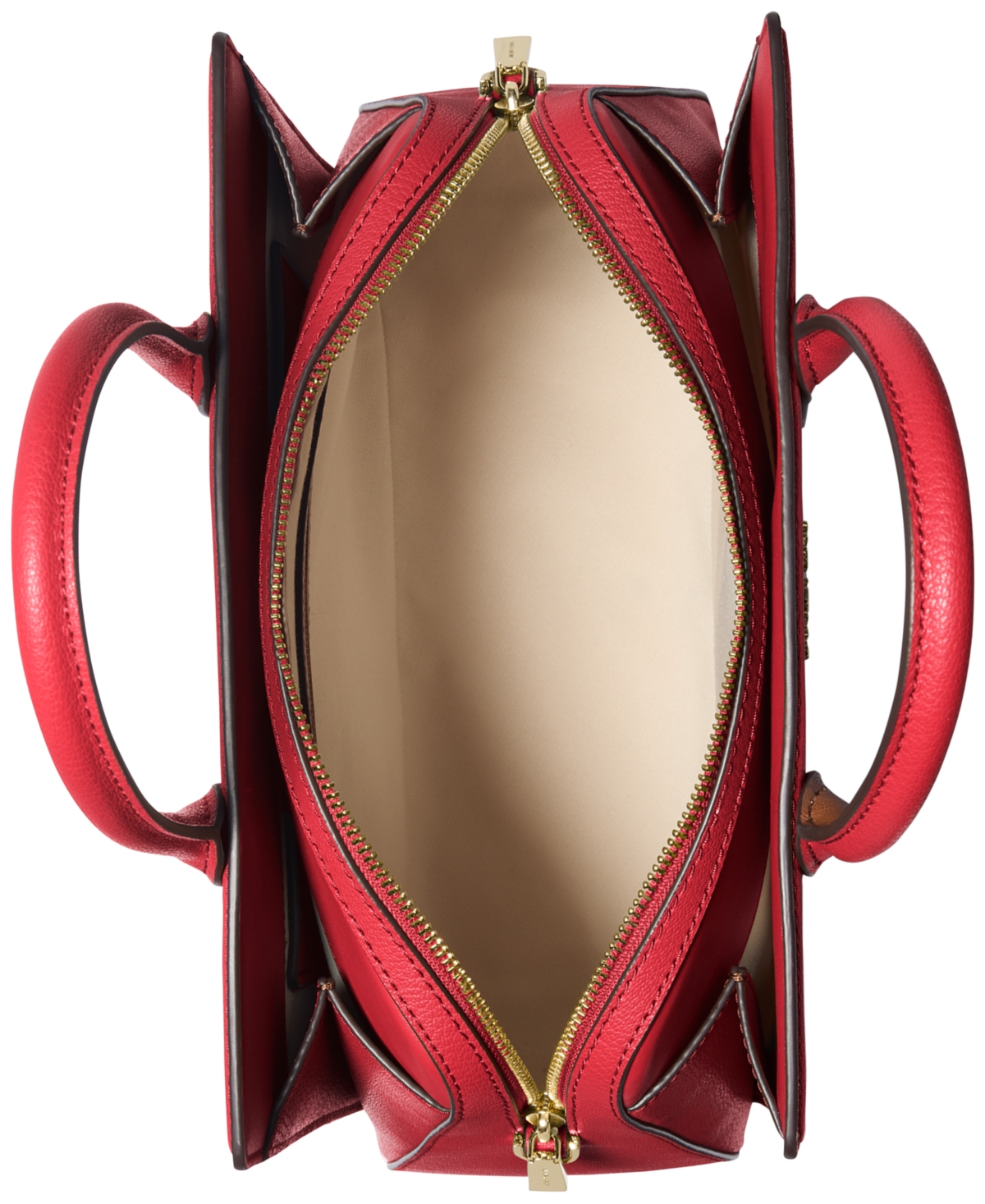 Michael Kors Michael  Laila Medium Leather Crossbody Satchel In Red