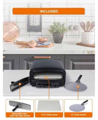 Indoor Electric Pizza Oven, Includes Pizza Stone & Shovel
