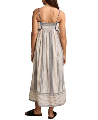 Women's Crochet Bodice Cotton Maxi Dress 