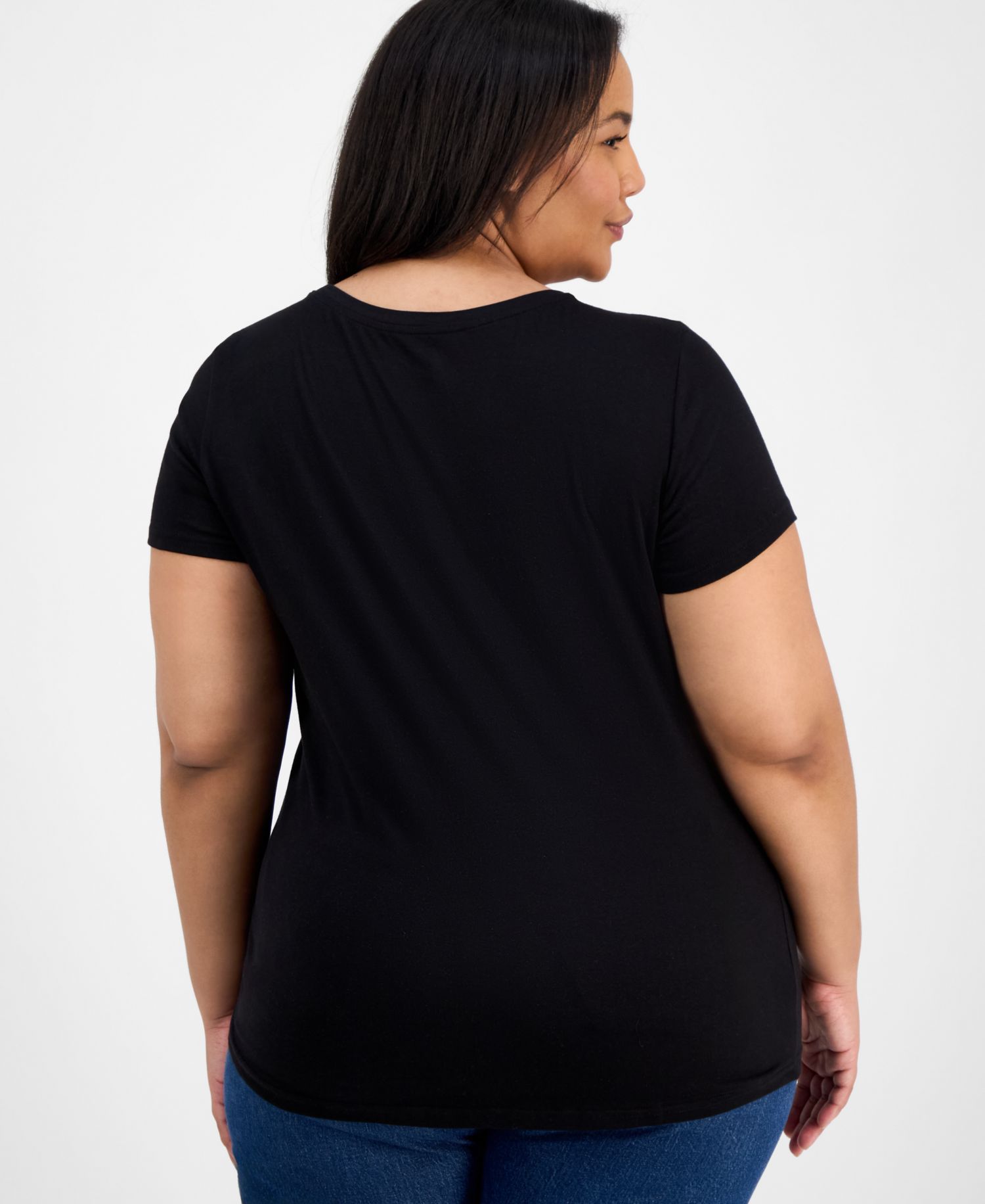 Trendy Plus Size Scoop-Neck T-Shirt