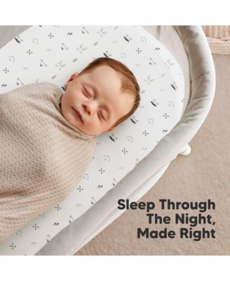 Bassinet Sheet for Baby Girls, Boys, 2-Pack Soothe Bassinet Fitted Sheets, Bedside Bassinet Mattress Sheet