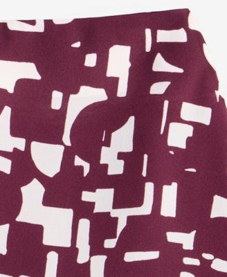 Women's Geo Puzzle Print A-Line Mini Skirt, Exclusively at Macy's