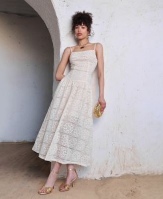 Women's Sleeveless Lace Maxi Dress