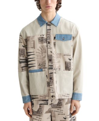 SCOTCH & SODA - Men's Printed Colorblocked Shirt