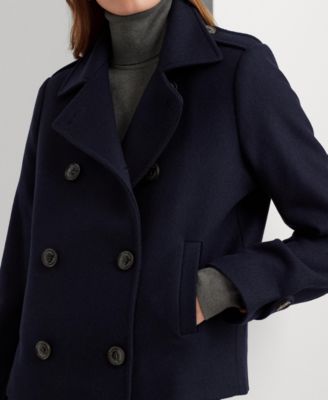Women's Short Double-Breasted Wool Coat