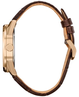 Eco-Drive Men's Disney Mickey Mouse Brown Leather Strap Watch 42mm