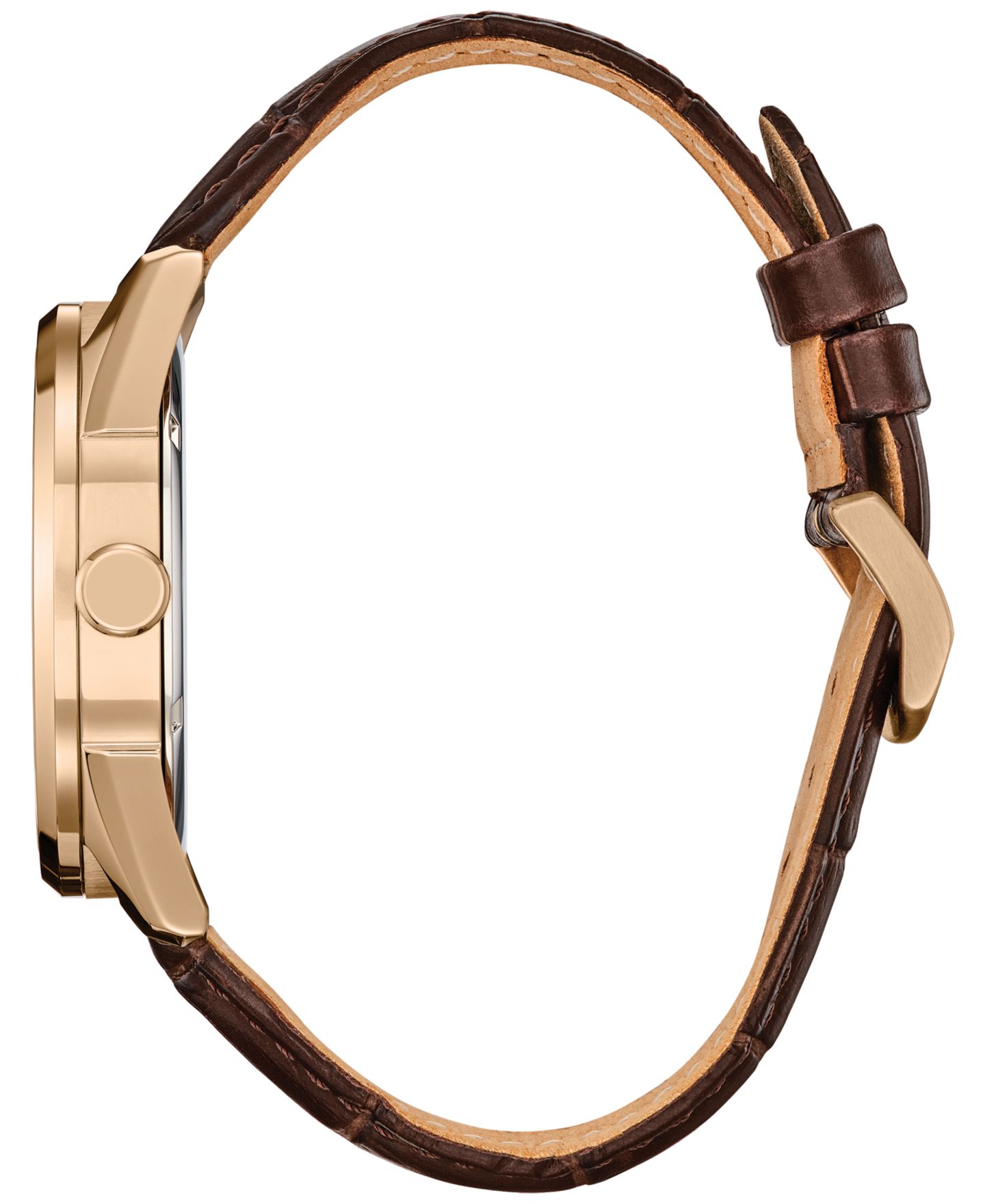 Мужские часы Citizen Eco-Drive Disney Mickey Mouse Brown Leather Strap Watch 42mm — фото 2
