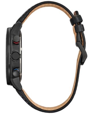 Eco-Drive Men's Chronograph Marvel Spider-Man Double Vision Blue Nylon Leather Strap Watch 44mm