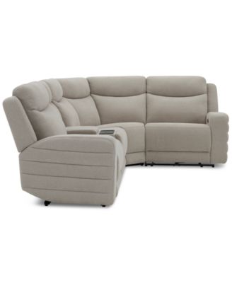 Kristyan 5-Pc. Fabric Sectional with 2 Power Recliners and Console, Exclusively at Macy's