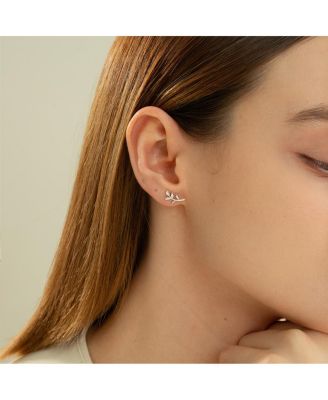 Sterling Silver Olivia Leaf Necklace & Stud Earrings Set