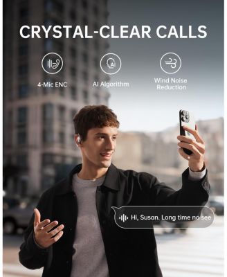 Open Earbuds True Wireless Earbuds Bluetooth 5.4 Open Ear Headphones Sport Earphones,IPX4 Sweatproof,60H Battery Life,Hi-Res LDAC Audio MF1 White