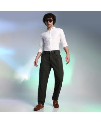 Men's Midnight Black Corduroy Tailored Trousers