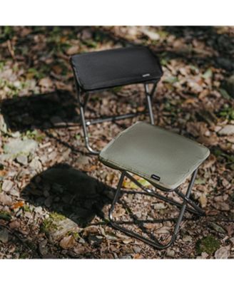 Folding Camping Stool , Portable Mini Camping Chair, Lightweight Aluminium Alloy Chair, Small Backpacking Stool with Thickened Seat Cushion