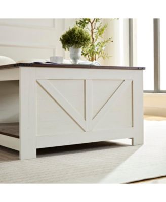 Two-Tier Farmhouse Coffee Table with Storage