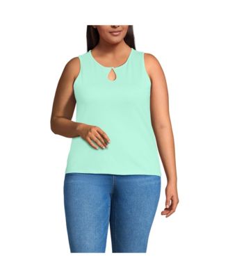 Plus Size Supima Keyhole Tank