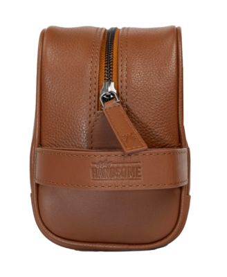 The Hey Handsome Pebble Grain Genuine Leather Toiletry Dopp Kit