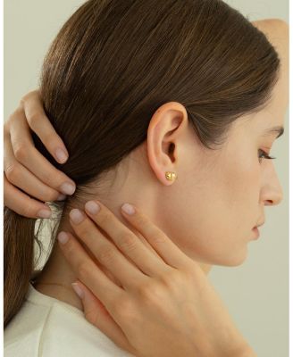 Sterling Silver 18k Gold Plated Alexandra Necklace & Stud Earrings Set