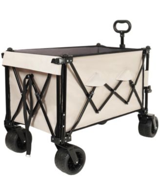 Heavy Duty Foldable Wagon with Extended Tailgate
