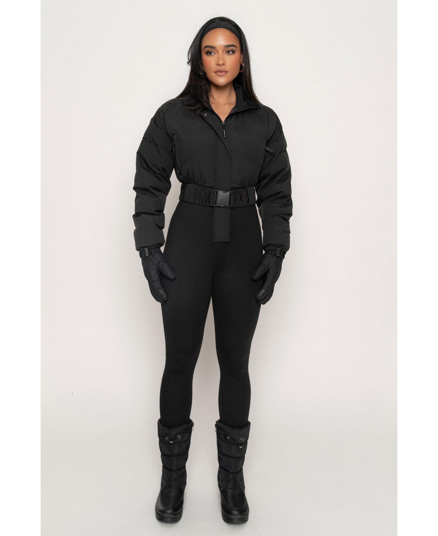 Женский комбинезон JLUXLABEL Outfits In Motion Nylon Jumpsuit, цвет: Чёрный — фото 1
