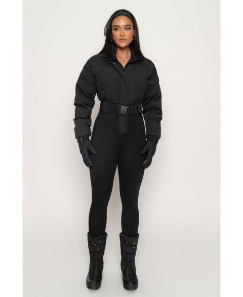 Женский комбинезон JLUXLABEL Outfits In Motion Nylon Jumpsuit, цвет: Чёрный
